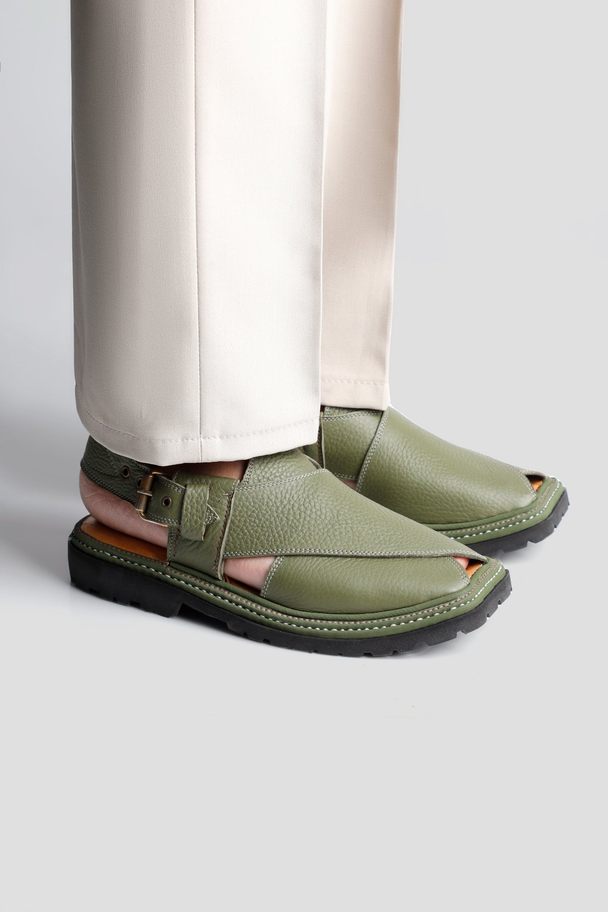 Berliner Green Grained Leather