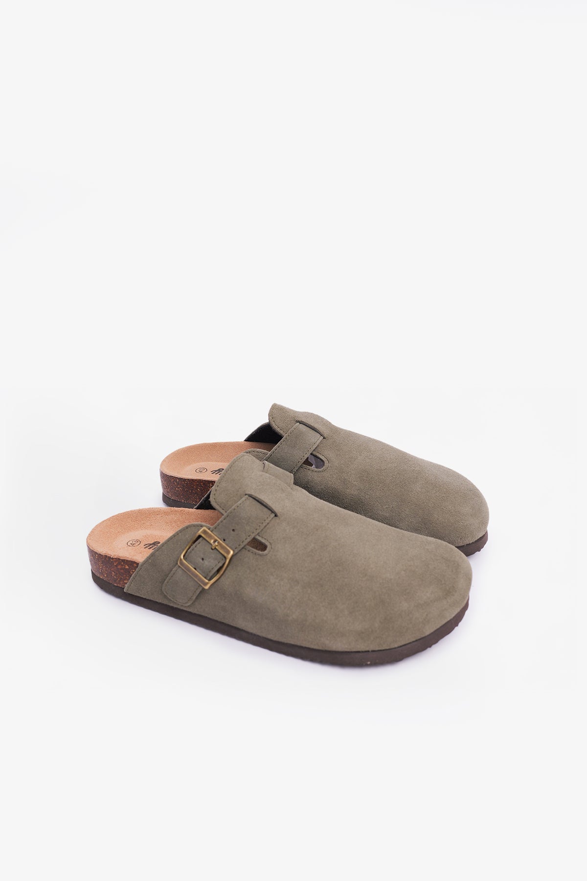 Birkener Clogs Army Green Suede