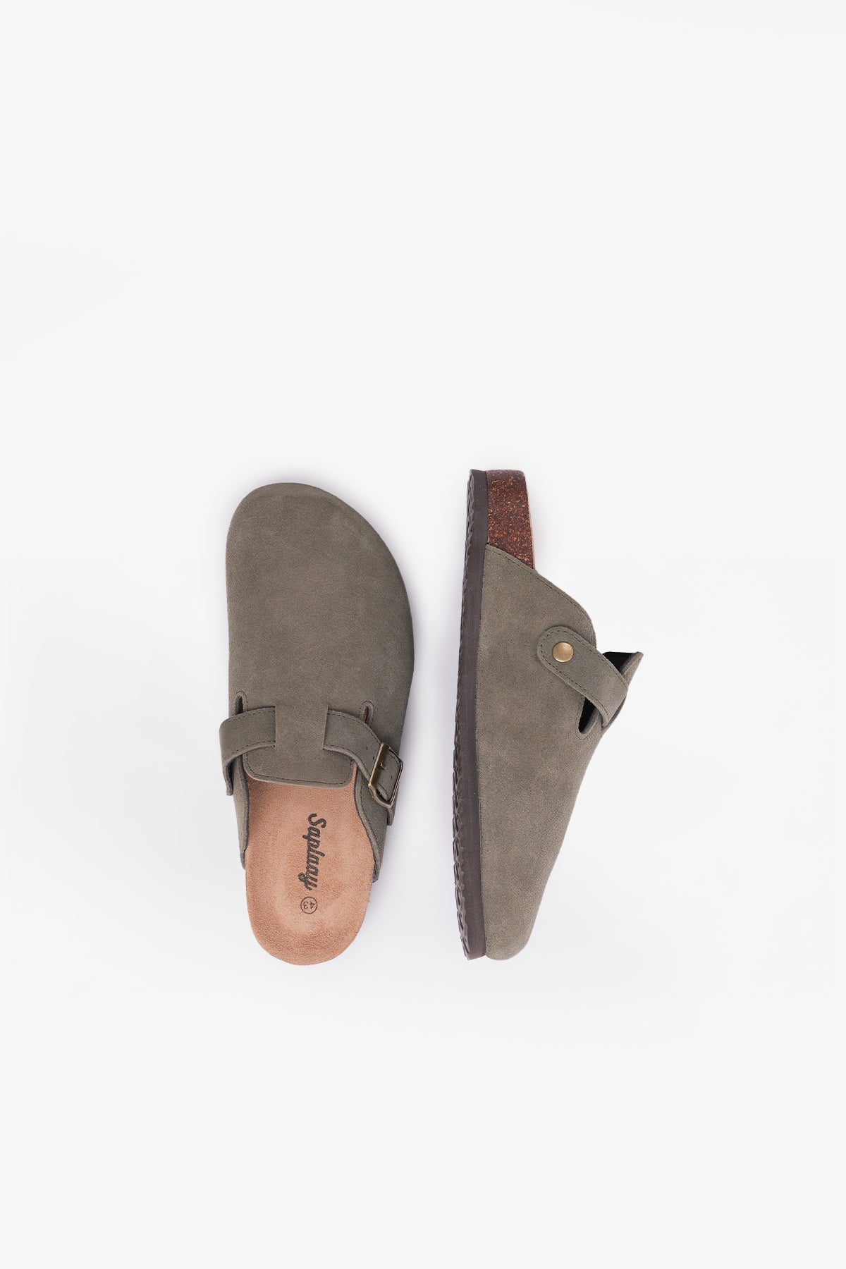 Birkener Clogs Army Green Suede