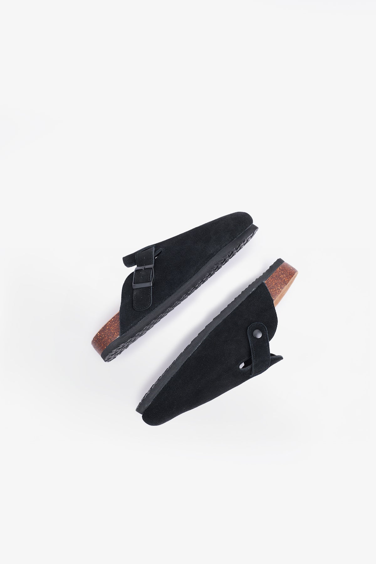 Birkener Clogs Black Suede