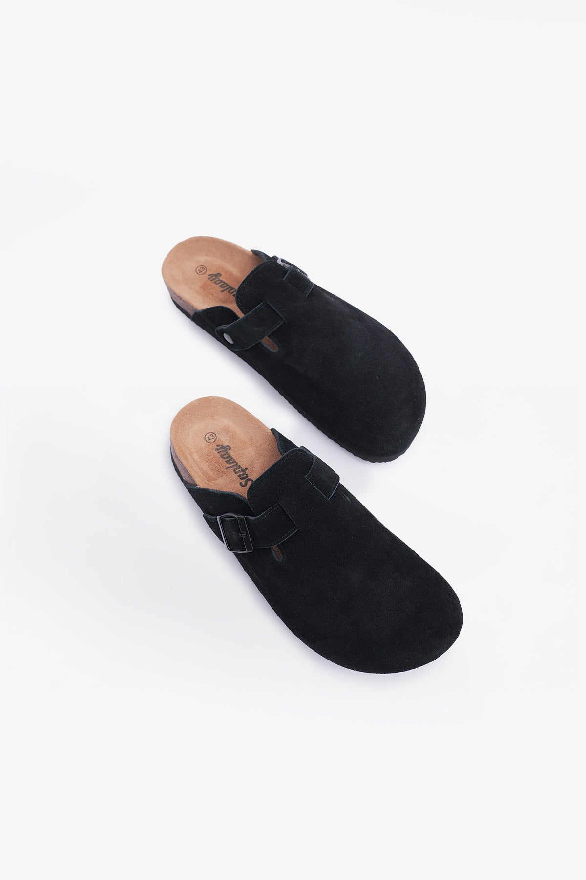 Birkener Clogs Black Suede