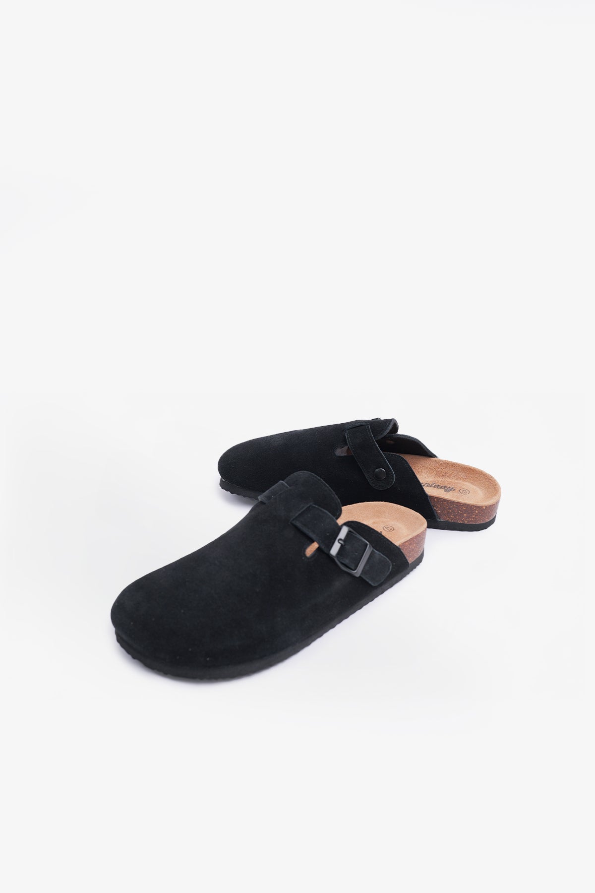 Birkener Clogs Black Suede