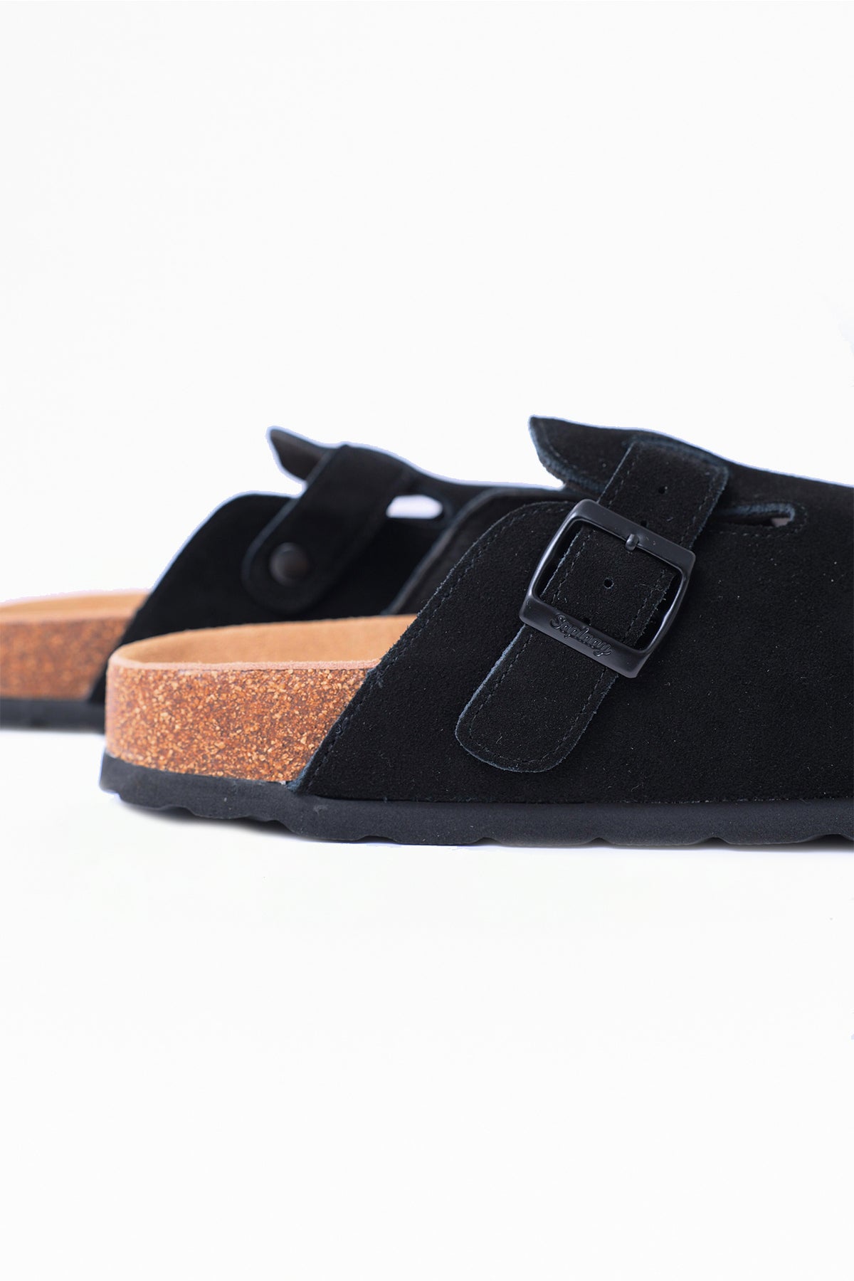 Birkener Clogs Black Suede
