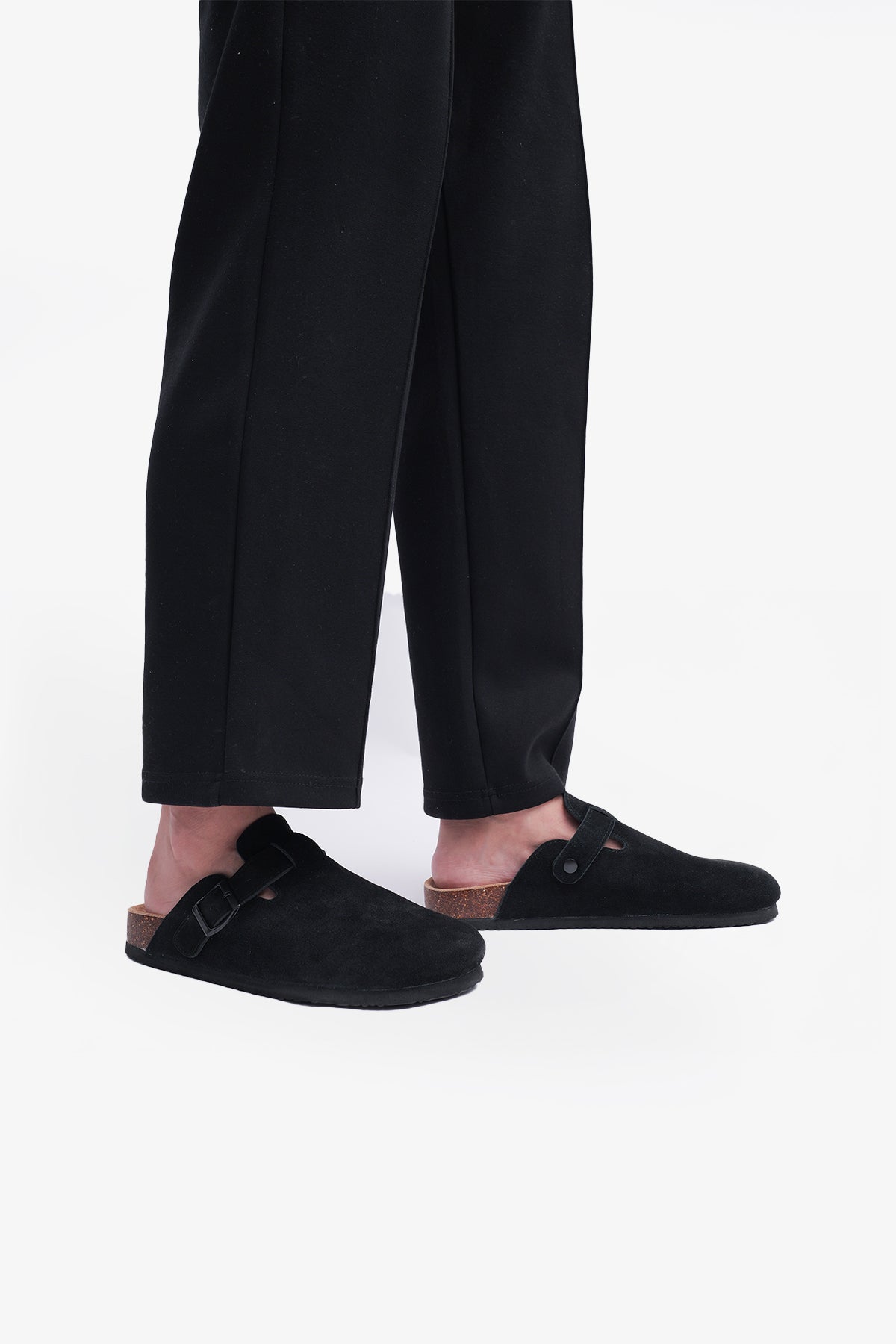 Birkener Clogs Black Suede