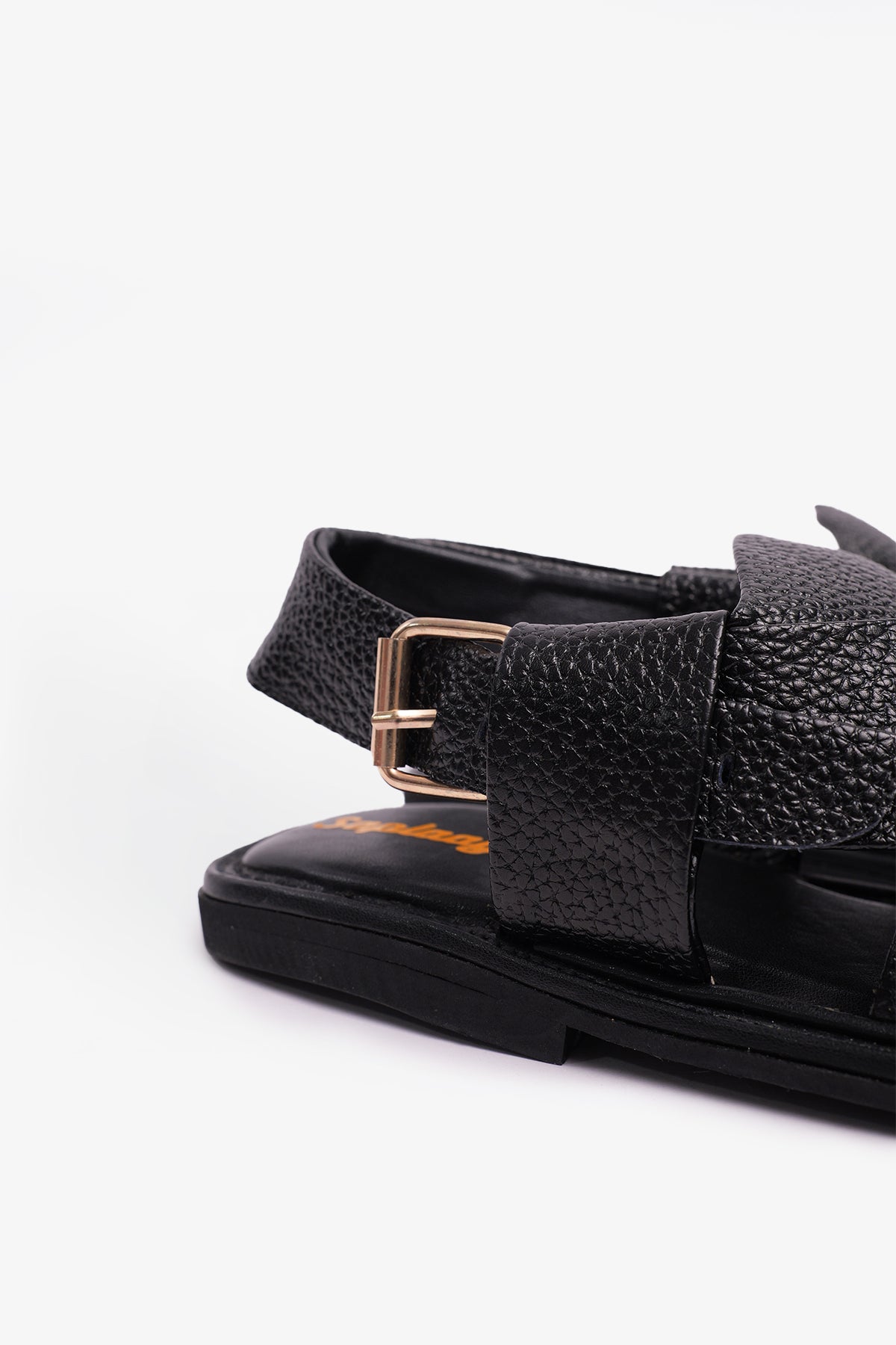 Charsadwal Black Grained Leather