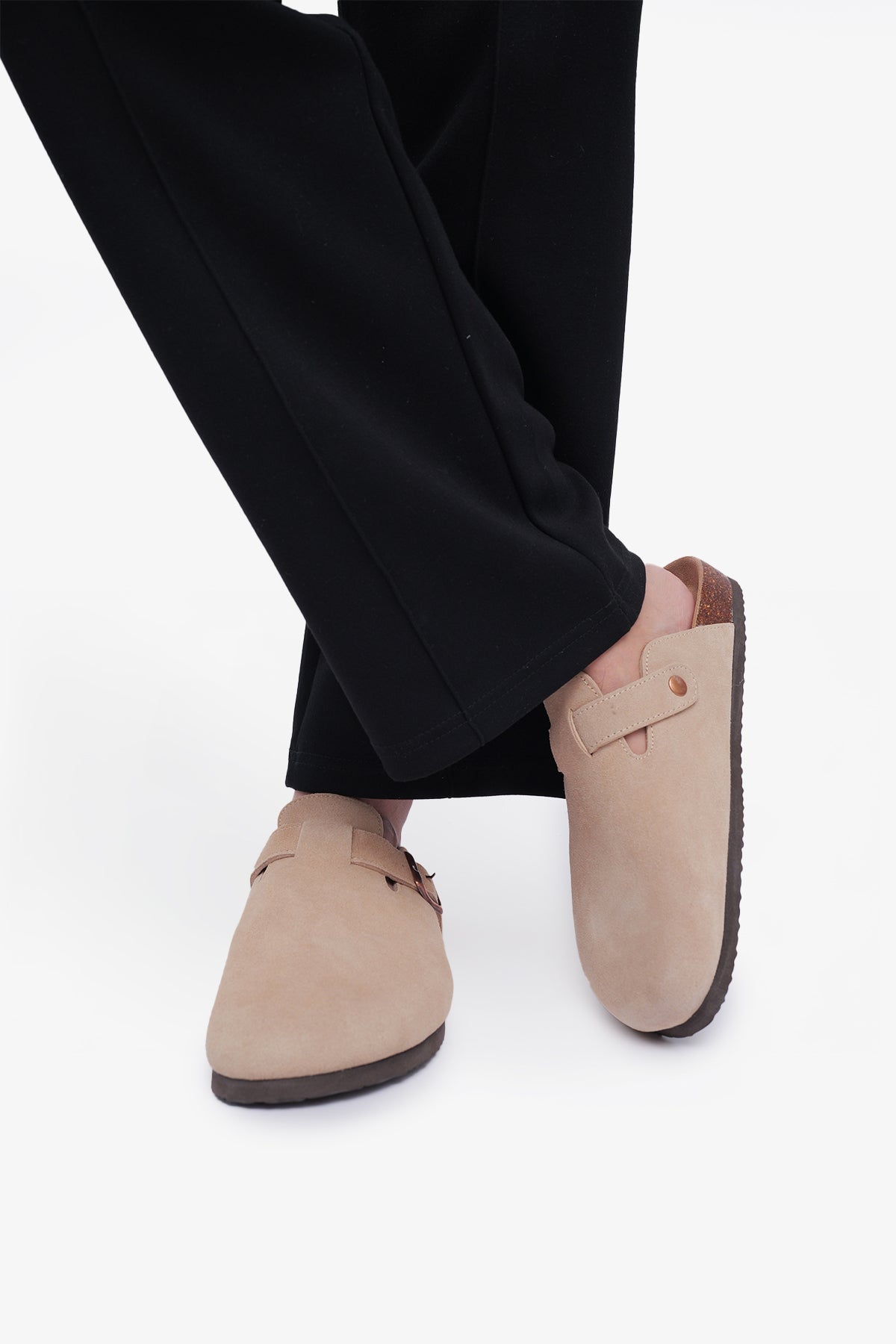 Birkener Clogs Light Beige Suede
