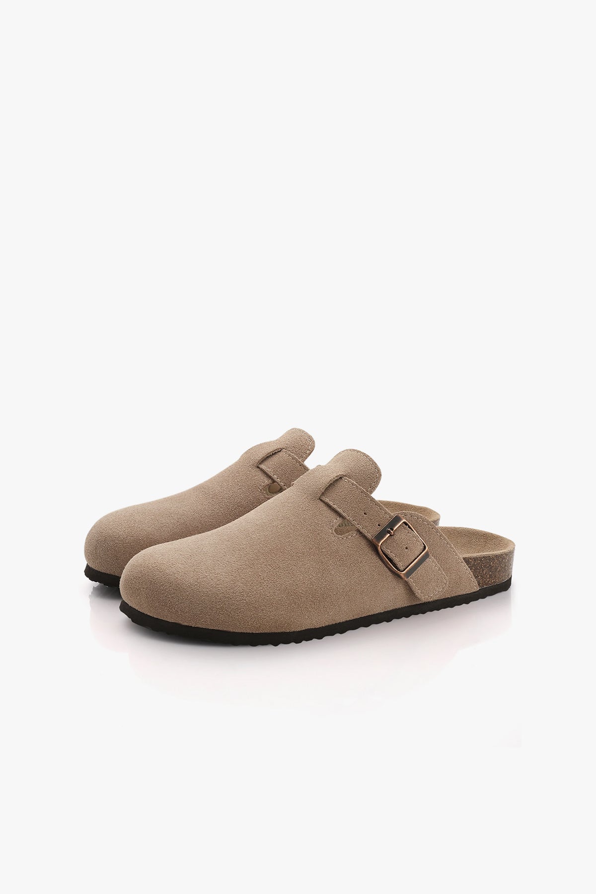 Birkener Clogs Light Beige Suede