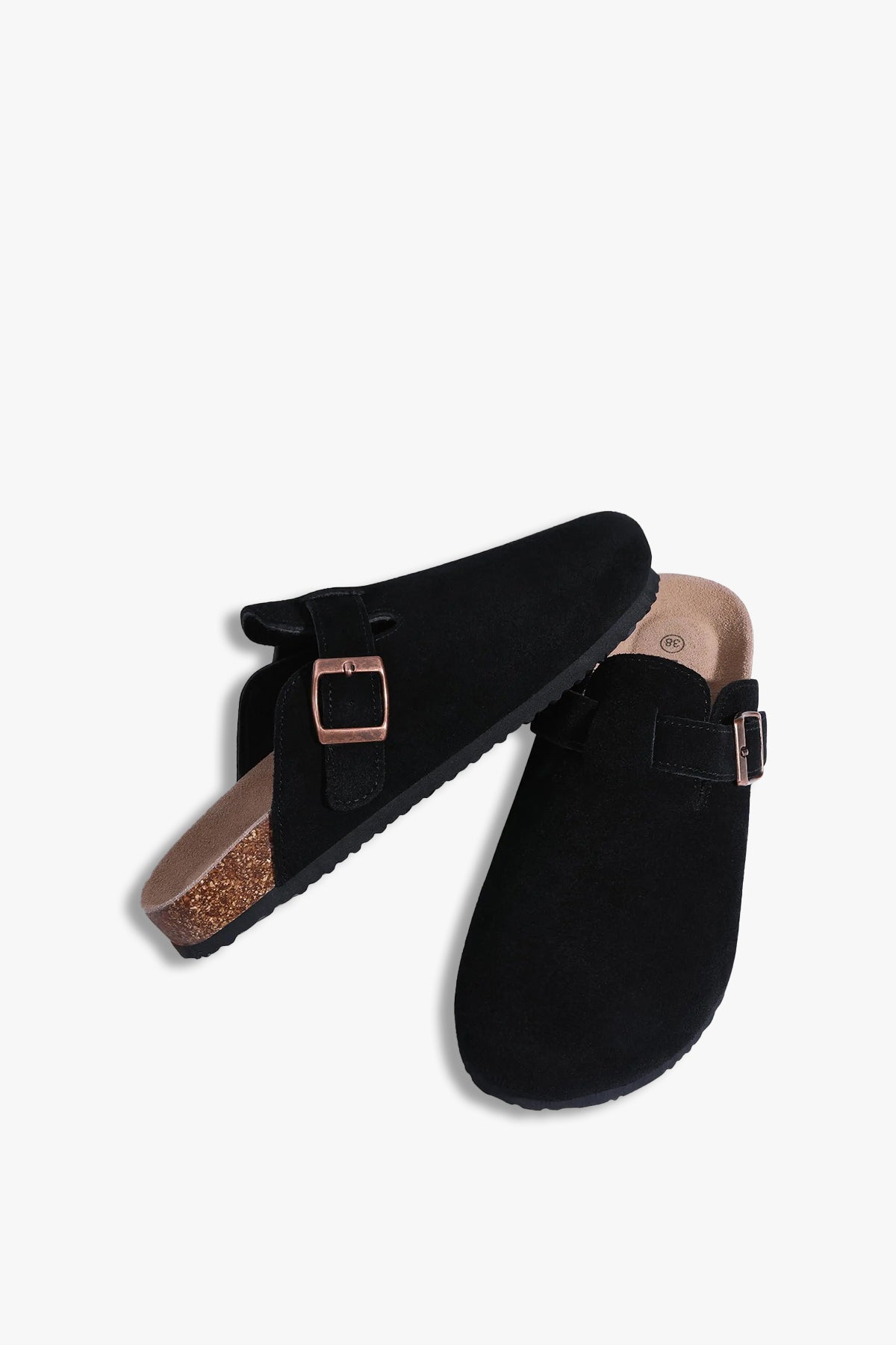Birkener Clogs Black Suede