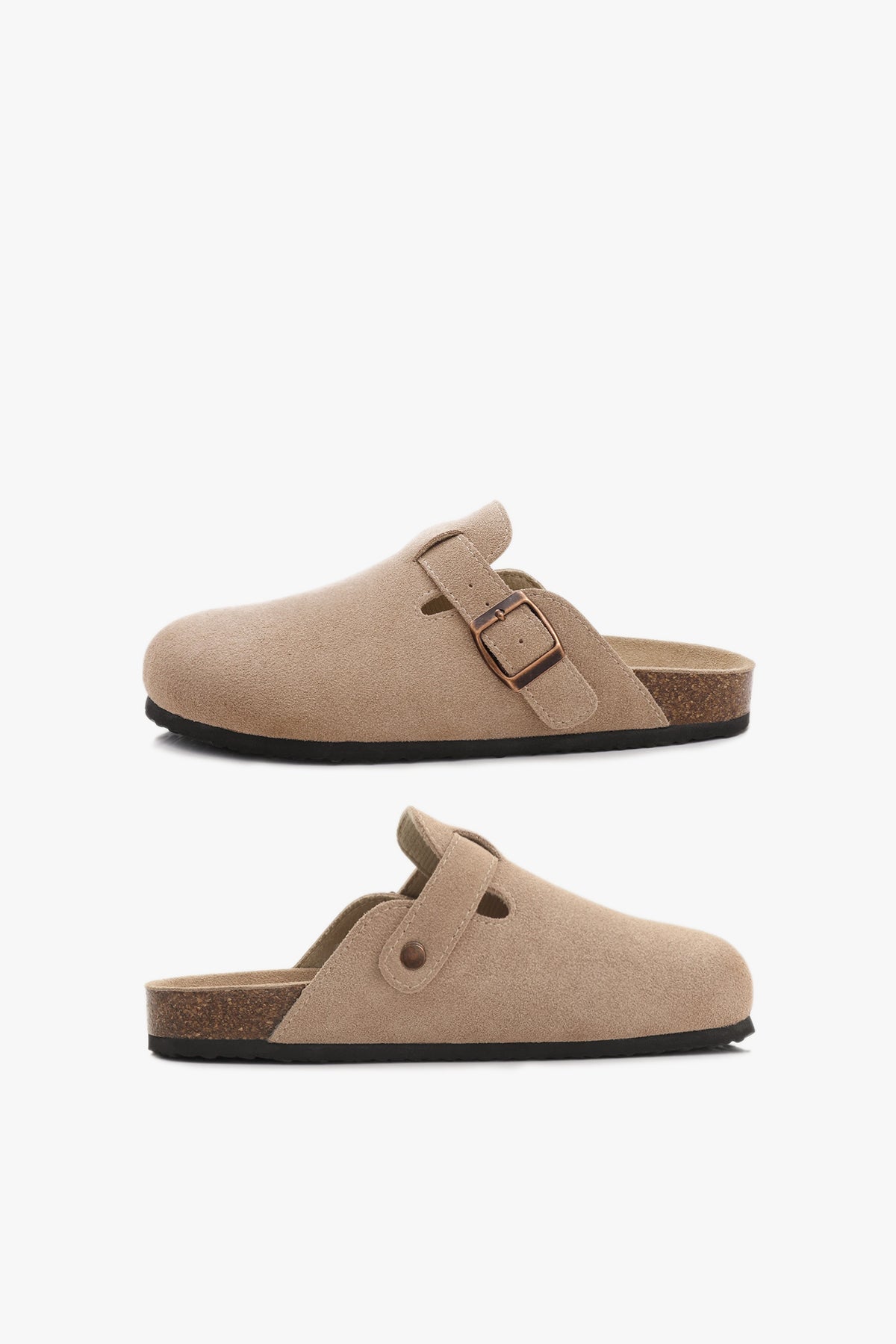 Birkener Clogs Light Beige Suede