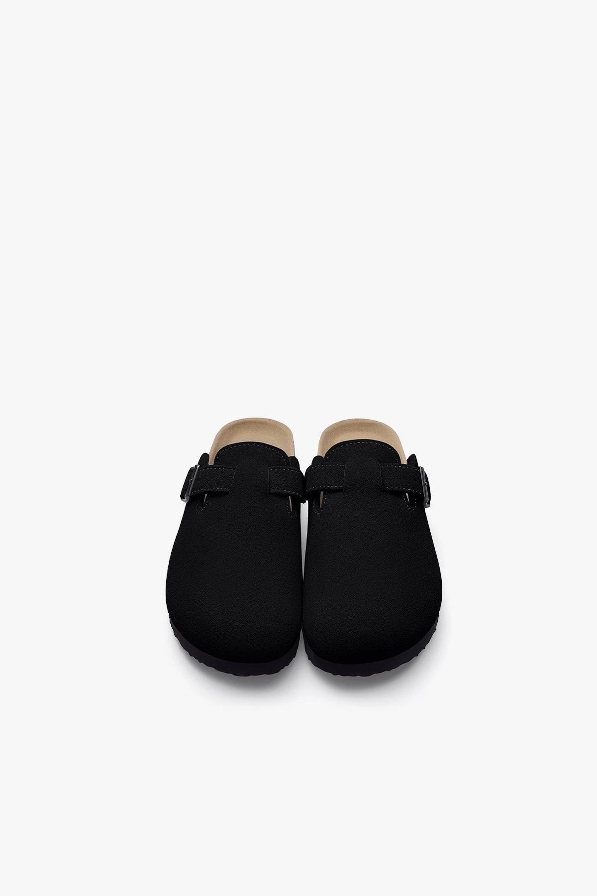 Birkener Clogs Black Suede