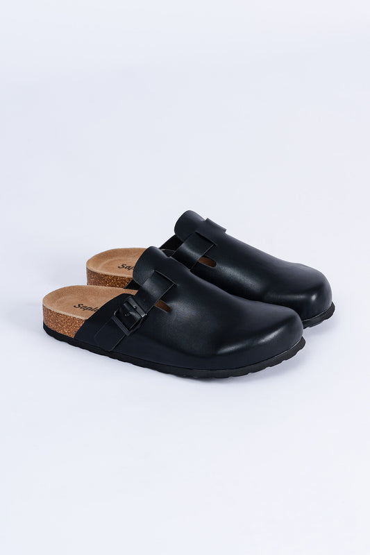 Birkener Clogs Black Leather