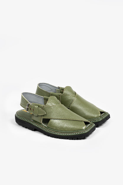 Berliner Green  Grained  Leather
