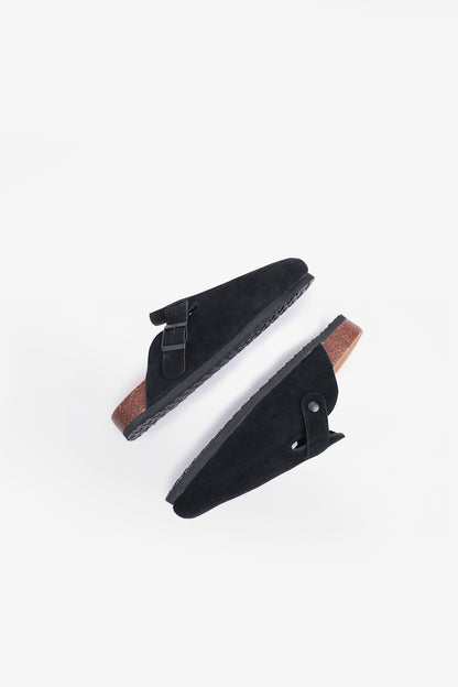 Birkener Clogs Black Suede