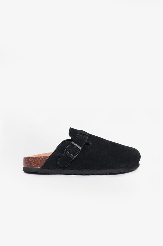 Birkener Clogs Black Suede
