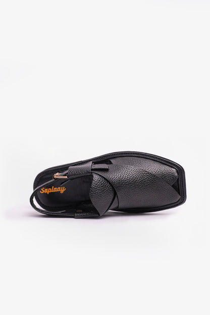 Charsadwal Black Grained Leather