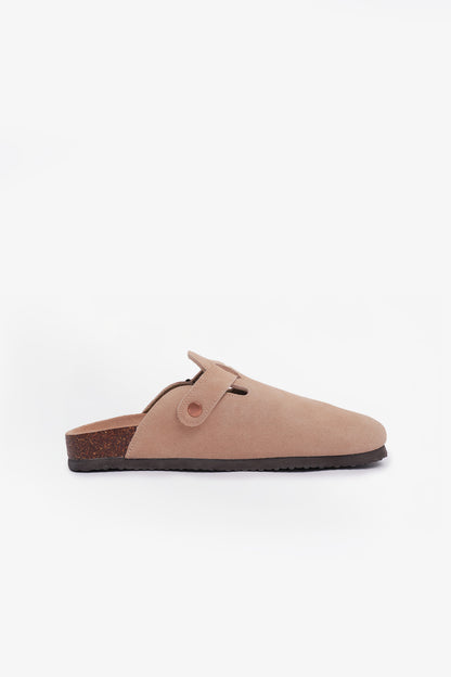 Birkener Clogs Light Beige Suede