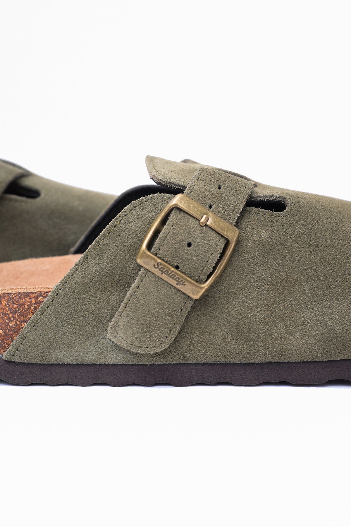 Birkener Clogs Army Green Suede