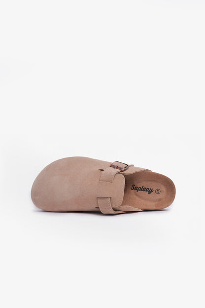 Birkener Clogs Light Beige Suede