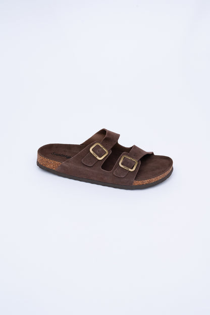 Birkener Slides Dark Brown