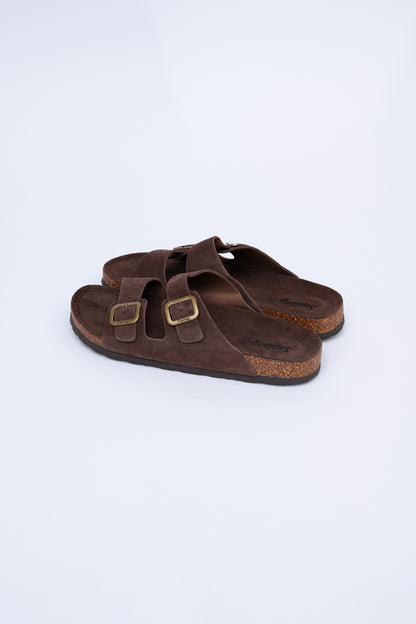 Birkener Slides Dark Brown
