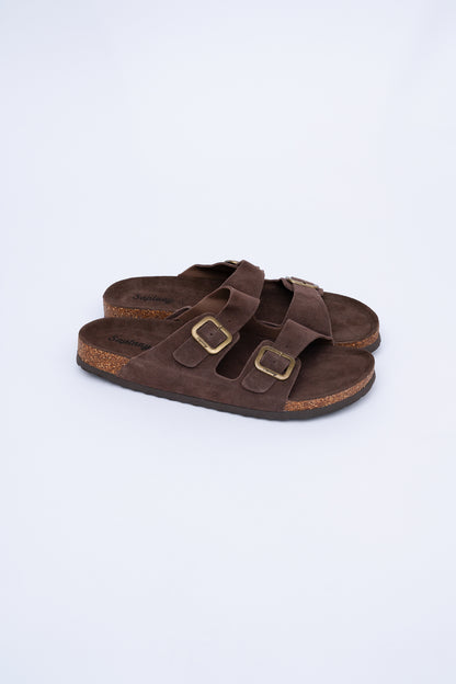 Birkener Slides Dark Brown