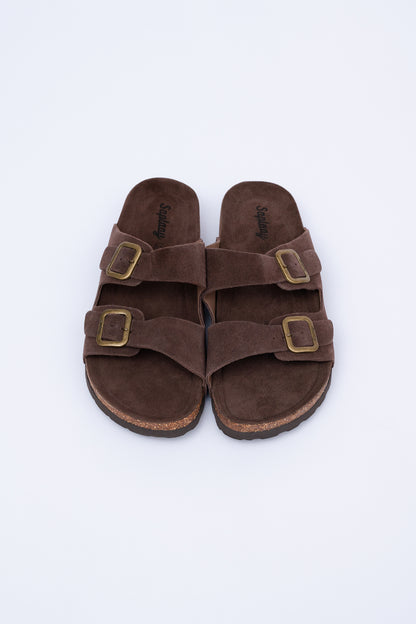 Birkener Slides Dark Brown