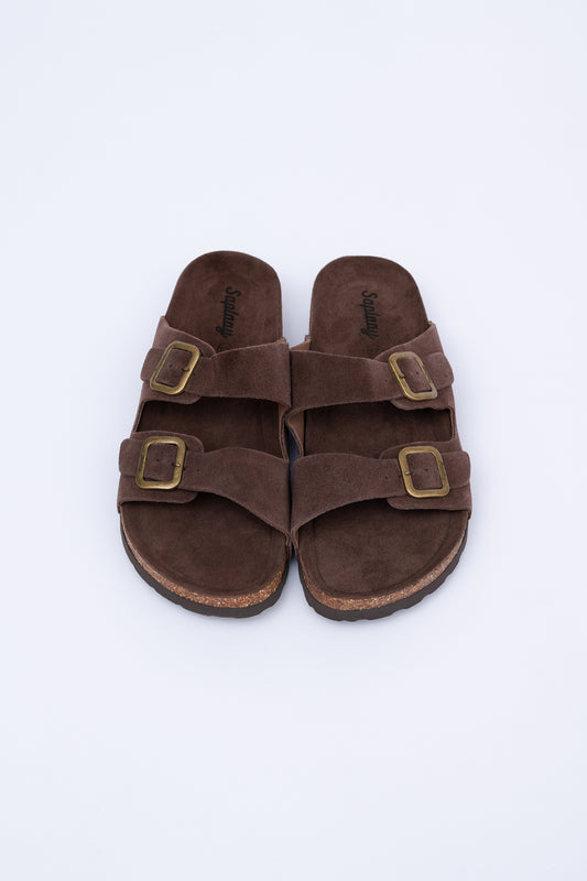 Birkener Slides Dark Brown