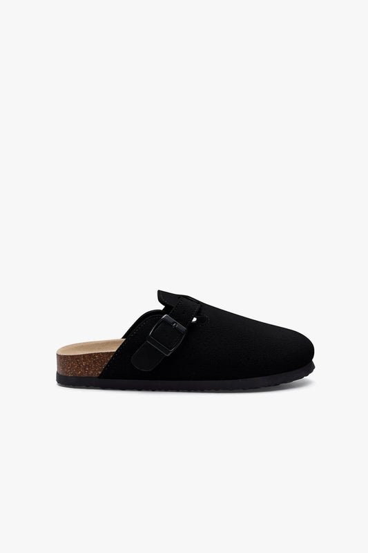 Birkener Clogs Black Suede