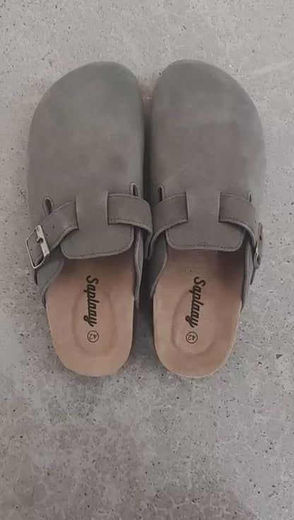 Birkener Clogs Army Green Suede