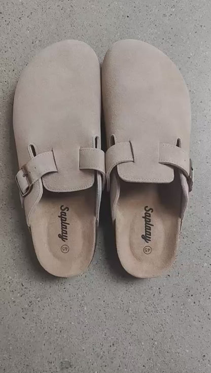 Birkener Clogs Light Beige Suede